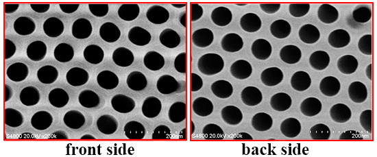 Isotropic AAO templates Product description Isotropic AAO templates Product description