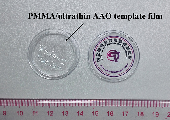 Package of AAO template in Topmembranes logo box